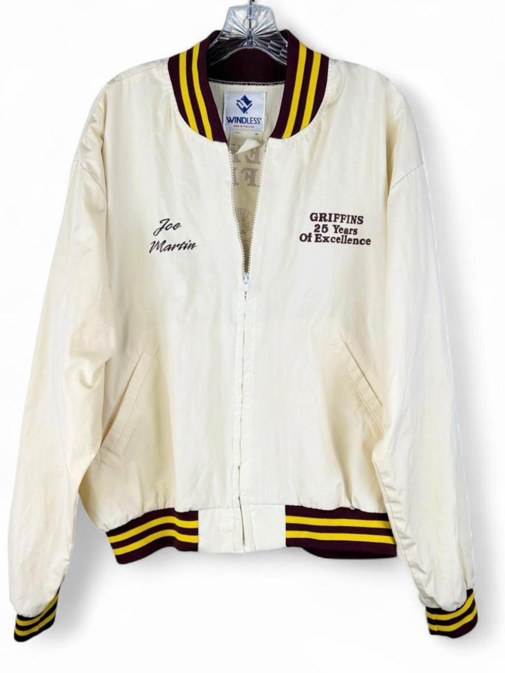 Vintage‎ Windless Varsity Jacket XXL Winnetonka Griffins 1994 Made USA Bomber